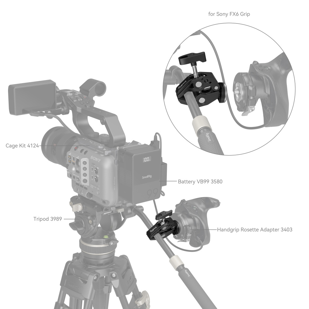 Smallrig Super Clamp with ARRI Rosette Mount