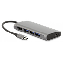 LMP 5 USB-C Video Hub 5 Port, 3x USB 3.0 (1x 1.5A), USB-C (PD & data), alu. housing, space grey