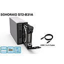 Stardom SohoTank ST2-B31 USB-C. JBOD, RAID 0, (Cable USB-A a USB-C)